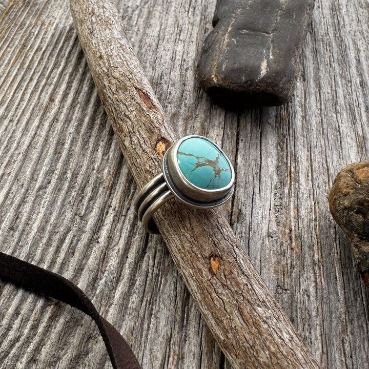 Number 8 Turquoise Ring, Size 10