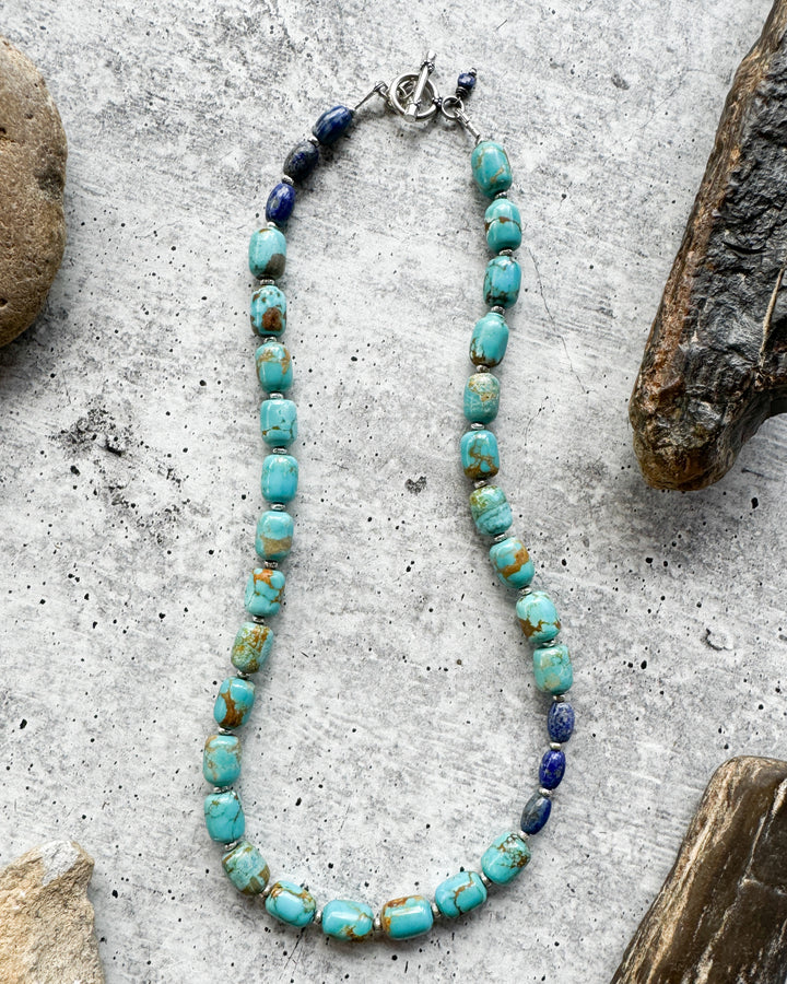 Number 8 Turquoise and Lapis Necklace