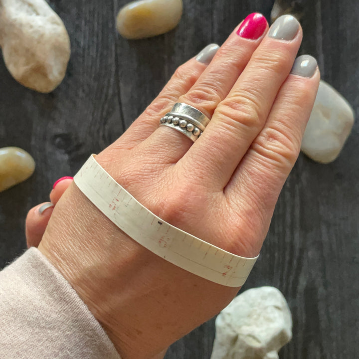 Sterling Silver Bangles - Rustic Handmade Trio