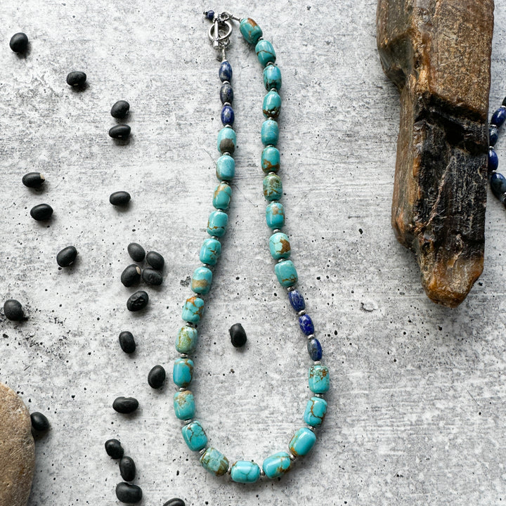 Number 8 Turquoise and Lapis Necklace