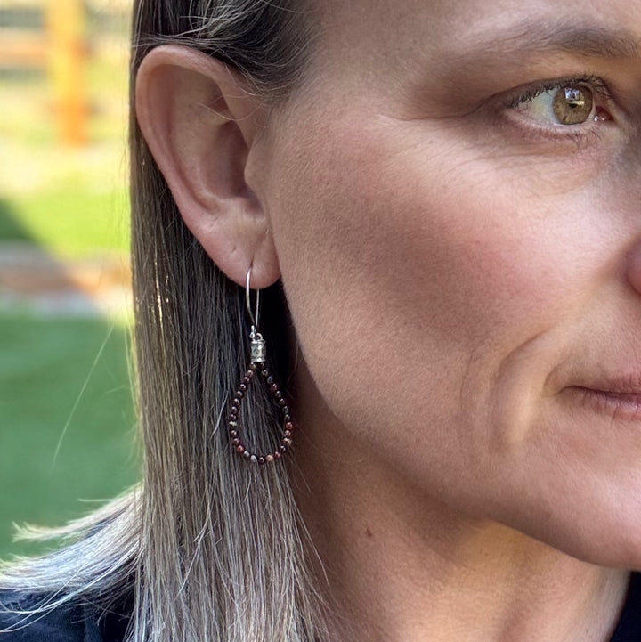 Autumn Ember Earrings – Jasper + Silver