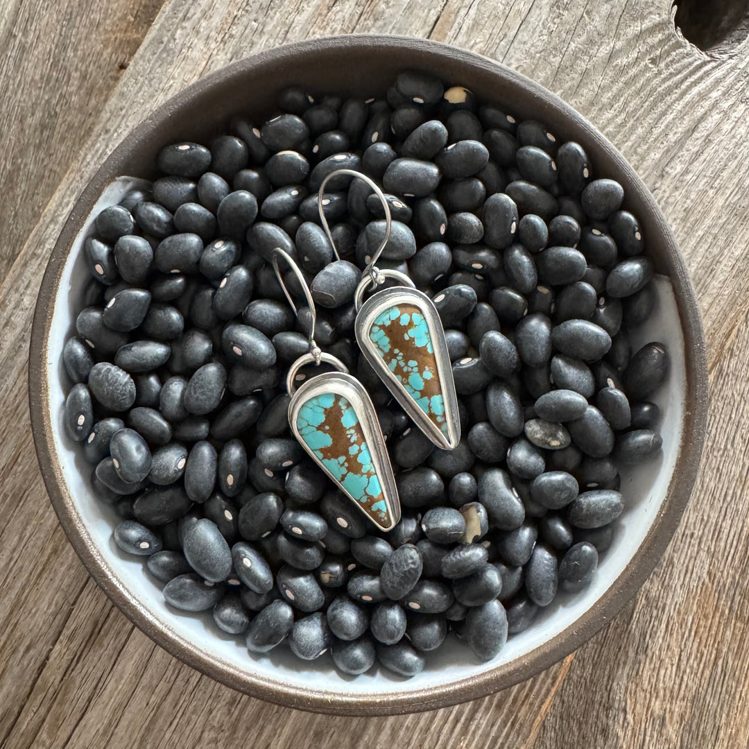 #8 Turquoise Upside Down Teardrop Earrings