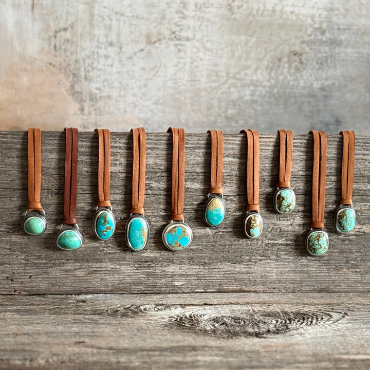 #8 Turquoise & Leather Necklace