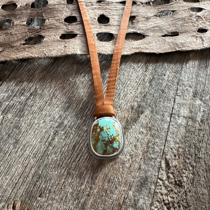 #8 Turquoise & Leather Necklace