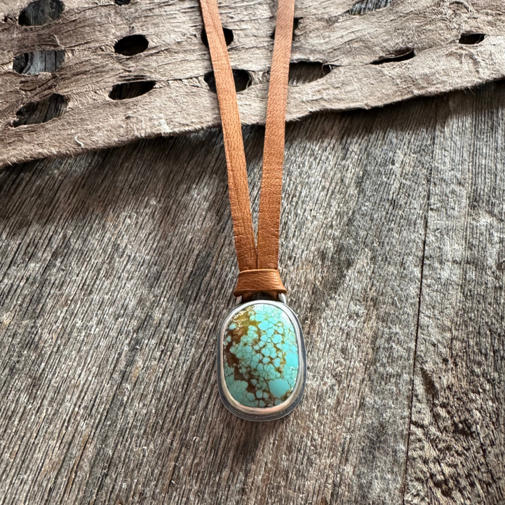 #8 Turquoise & Leather Necklace