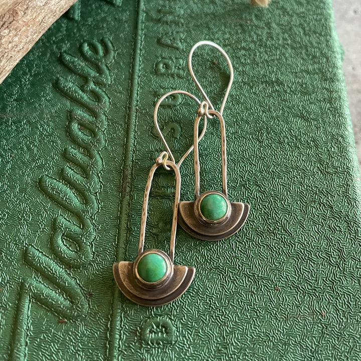 Kate Turquoise Half Circle Earring 1