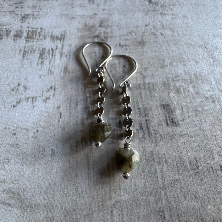 Of The Heart 2 1/4” Labradorite Earrings