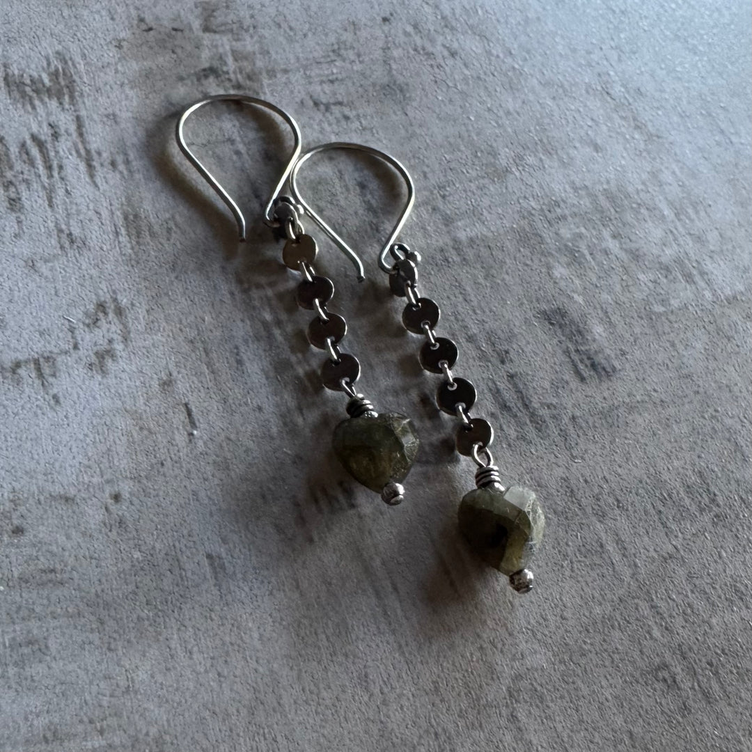 Of The Heart 2 1/4” Labradorite Earrings