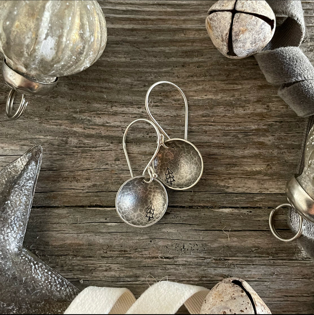 Hammered Concave Kate Earrings