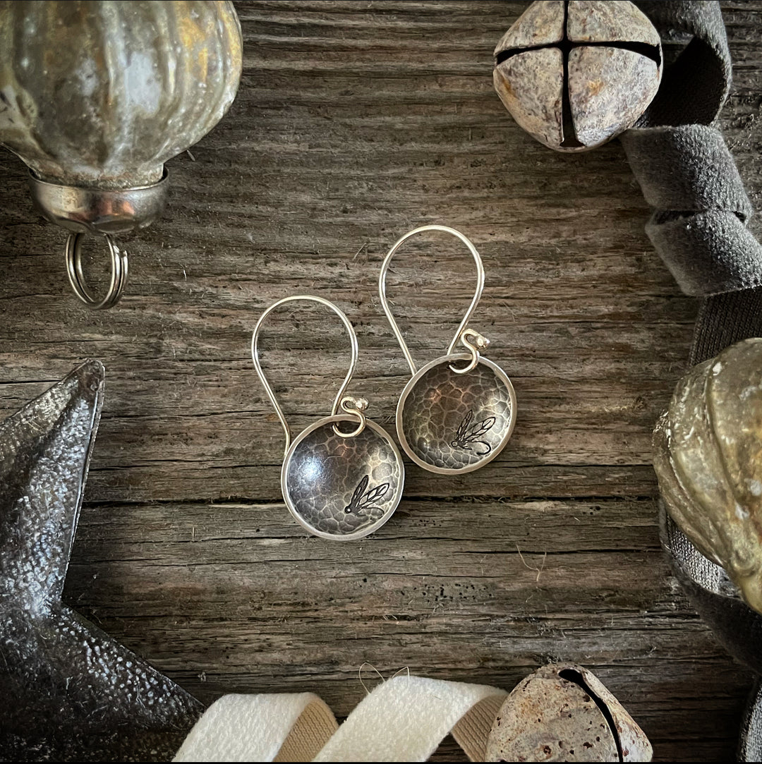 Hammered Concave Nora Earrings
