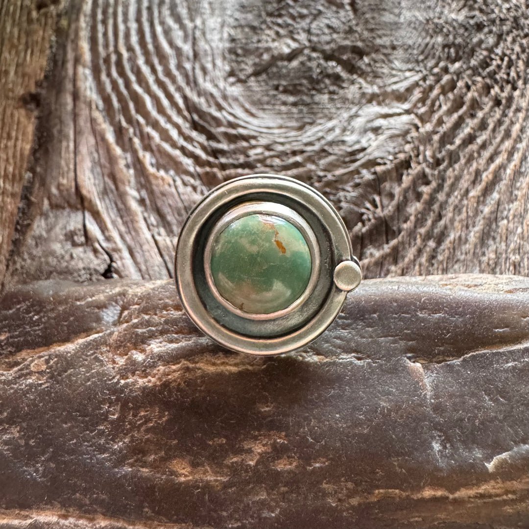 Turquoise Rings Sterling Silver Ring, Size 7 1/4 - 7 1/2