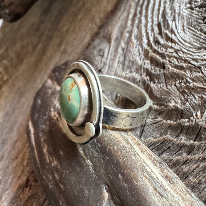Turquoise Rings Sterling Silver Ring, Size 7 1/4 - 7 1/2