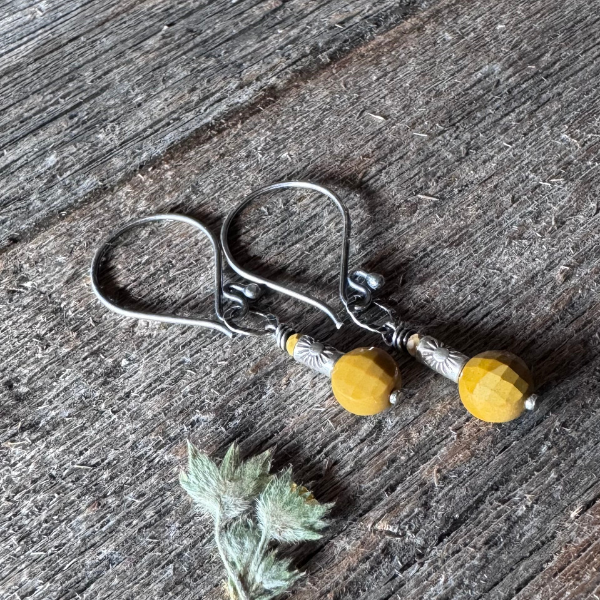 Sunshine Drops Earrings – Mookaite Jasper + Silver